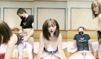 Boss Fucks, Black Silk One-piece Erotic Dress, Masturbation With Props