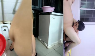 懷胎孕婦下海，【蛋蛋後小孕媽】，5個月大了，依然無怨無悔，給老公洗完衣服，口交內射