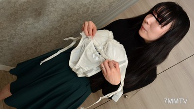 072421_506 Ma"am, please let me buy your current underwear! ~Thickly Haired Ma"am"s Bra and Panty Set~